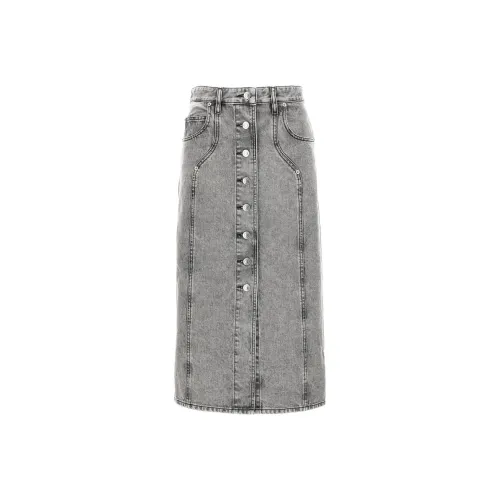 ISABEL MARANT ETOILE Светло-серый Женские Джинсовые Длинные Юбки