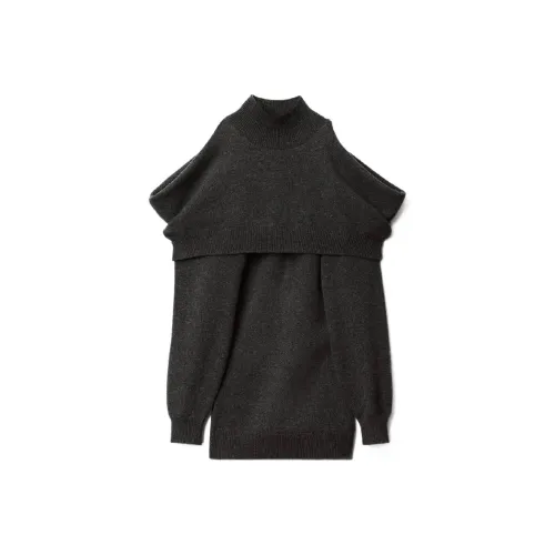 alexander wang Серое Женское Длинное Платье с Рукавами