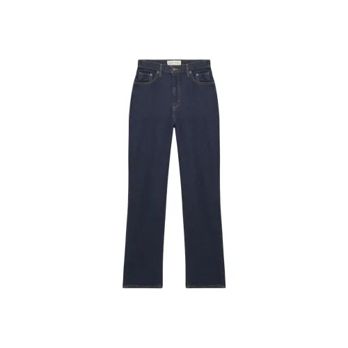 ARITZIA Denim FORUM Rowan CURVE Фигура Супер Hi Step Шов Straight Jean Jean Джинсы Женские Темно-синий Темно-синий