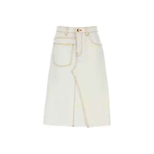 TORY BURCH Denim Длинная Юбка Женская Белая