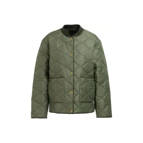 BARBOUR Хлопковый пуховик женский зеленый