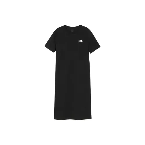 THE NORTH FACE ESSENTIAL S S MAXI Короткий рукав Платье Женское Черное