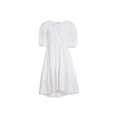 COACH SS22 Короткий рукав Платье Женское Белое