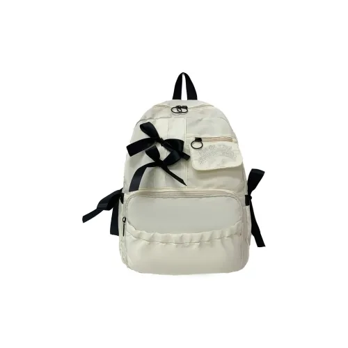 Single Warehouse Нейлон Рюкзак Стандартный Женский Бежевый Экрю Черный Фиолетовый