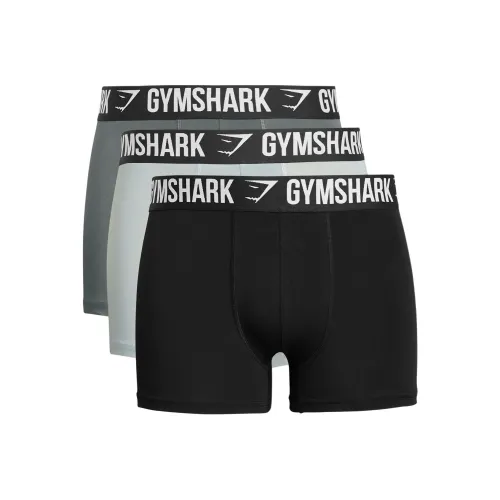 GYMSHARK 3 упаковки Черный/Темно-серый/Светло-серый Мужские боксер-шорты