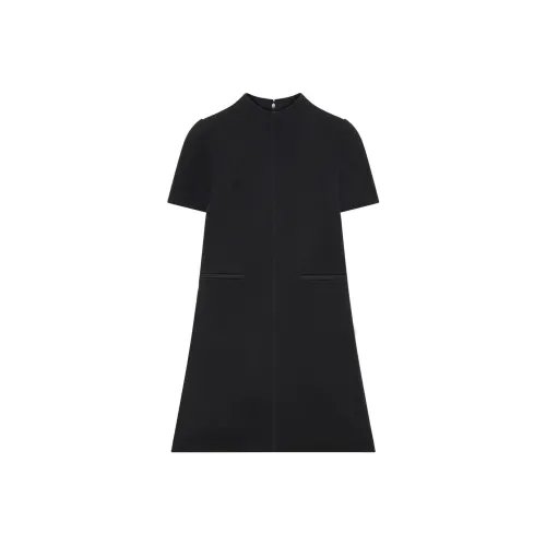 COURREGES Короткое платье с короткими рукавами женское черное