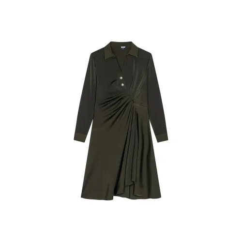 DKNY Длинное платье с длинными рукавами женское