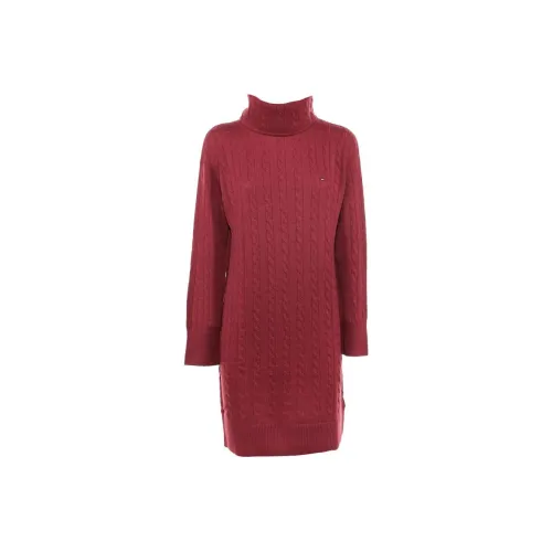Tommy Hilfiger Red Женские Длинные Рукава Платья