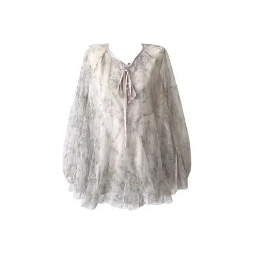 SourceDEEMO Длинное платье с длинными рукавами женское цветная глазурь