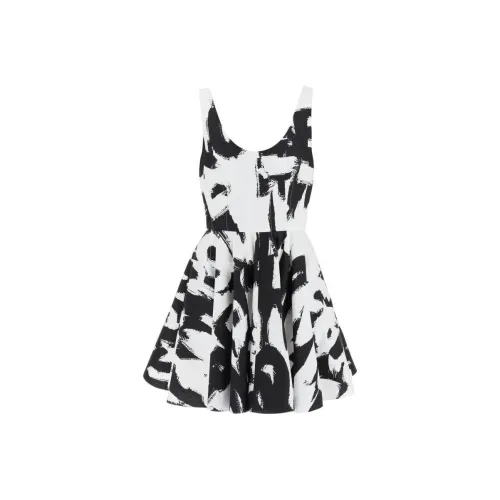 Alexander McQueen Черно-белые Женские Платья без рукавов