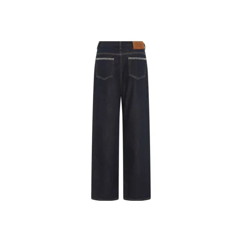 PETIT Bari Прямой крой Утолщенные и с флисовой подкладкой Джинсы Женские Синие