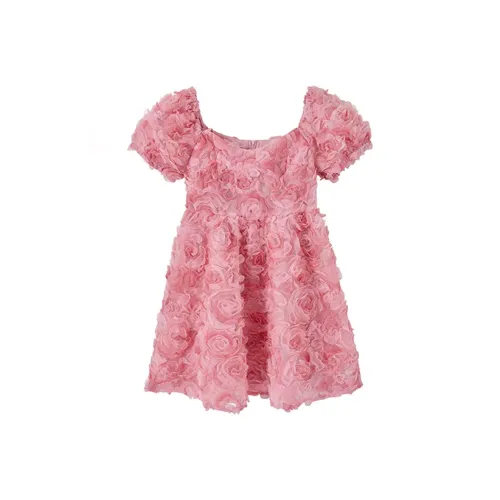 Весенне-летнее короткое платье с короткими рукавами женское набор в подарочной коробке розовый