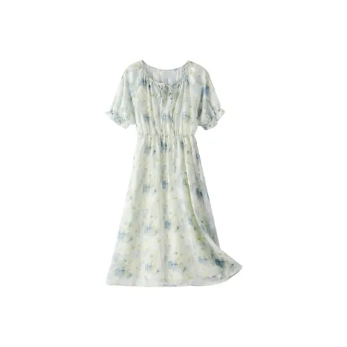 MOPB Женские Платья с Короткими Рукавами