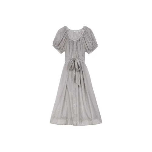 DOEN Juno Платье Короткий рукав Платье Женское Серое