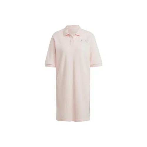 Adidas Originals Cherry Blossom Limited Series Короткий рукав Платье Женское Ледяной кристалл Розовый