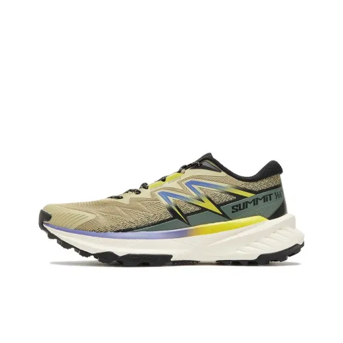 361° Slip-resistant Abrasion-resistant Low Top Casual Running Shoes Men's Green Yellow