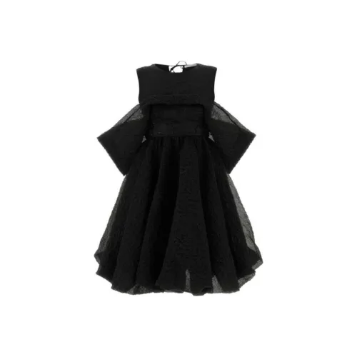 Cecilie Bahnsen Короткое платье с короткими рукавами женское черное