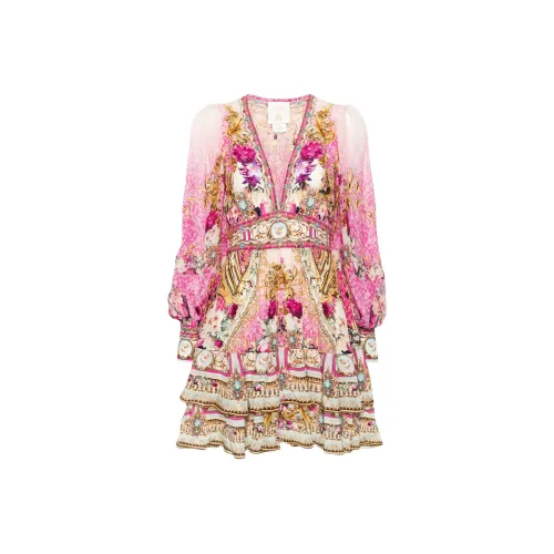 CAMILLA Длинное платье с длинными рукавами женское многоцветное