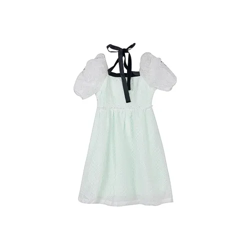 Leather Cat SS22 A Линия Юбка Платье Белый