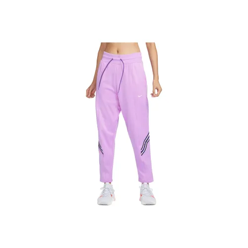 Nike Therma FIT Вязаные тренировочные брюки женские Темно-фиолетовый Красный