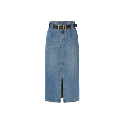 MOCO Denim Длинная Юбка Женская Синяя