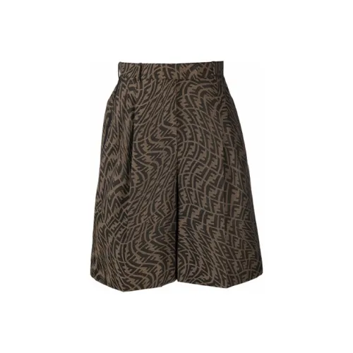 FENDI Повседневные шорты Женские Коричневый