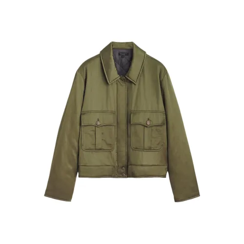 RAG BONE Хлопковый пуховик женский оливково-зеленый