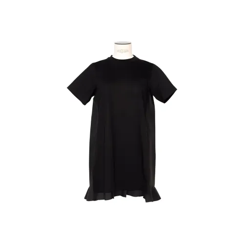 sacai Black Женские Короткие Платья с Рукавами
