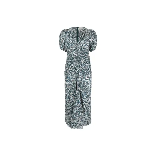 ISABEL MARANT Бирюзовый Женские Короткие Платья с Рукавами