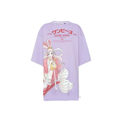GCDS 《ONE PIECE》 Фиолетовый Женские Короткие Платья с Рукавами