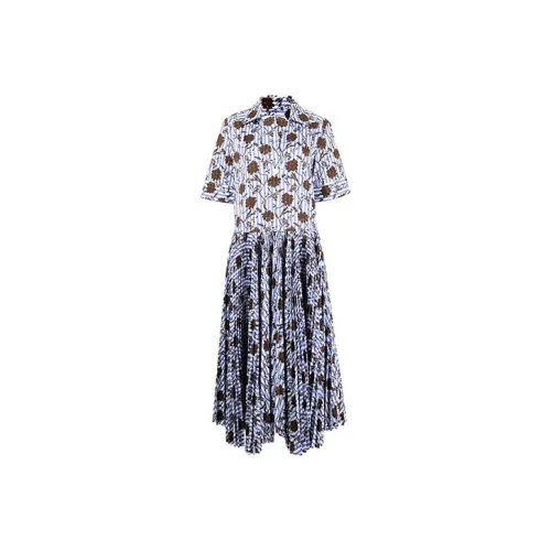 JIL SANDER Blue Женские Короткие Платья с Рукавами