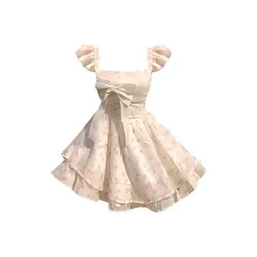 TASTILY Короткий рукав Платье Женское Многоцветное