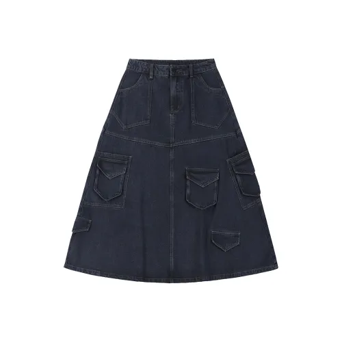 BETTY BOOP Деним Длинная Юбка Женская Черная Синяя