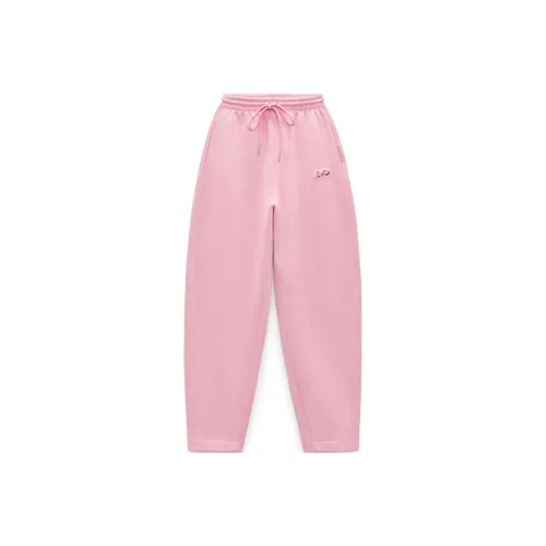 ZARA x barbie Co Бренд Розовые Женские Вязаные Спортивные Брюки