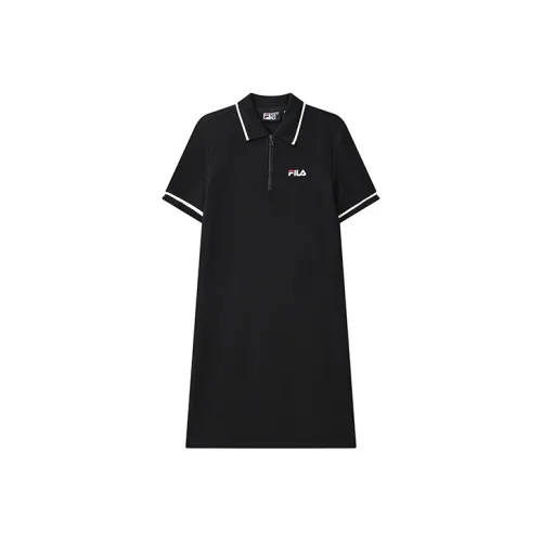 FILA Глубокий черный Женские Платья с коротким рукавом