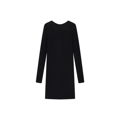 Ann Andelman Длинное платье с длинными рукавами женское черное