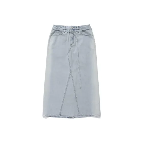 COVERNAT SS24 Denim Long Skirt Women's Light Blue