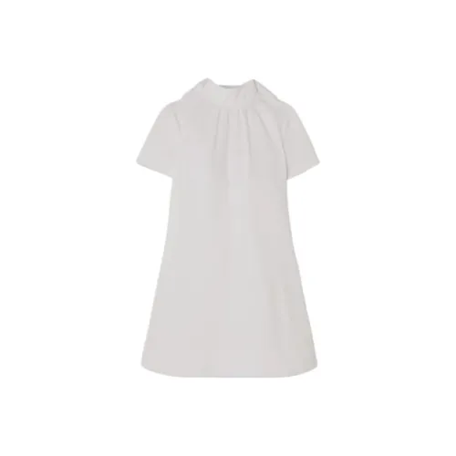 Staud SS24 Короткое платье с короткими рукавами женское белое