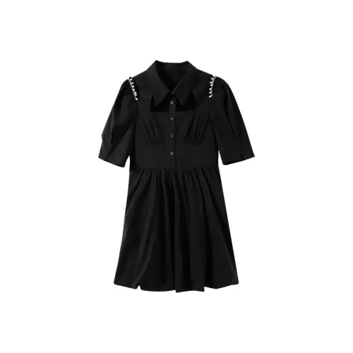 YUMOMO STAR Женские Платья с Коротким Рукавом