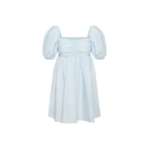 ARITZIA WILFRED AMUSE Поплин Мини Платье Короткий Рукав Платье Женское Классическое Светло-Синий Классическое Светло-Синий