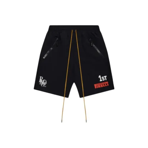 Rhude Pirelli, Collaboration Edition Черные Унисекс Повседневные шорты