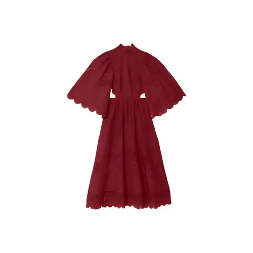 FARM Rio SS24 Длинное платье с длинными рукавами женское темно-красное