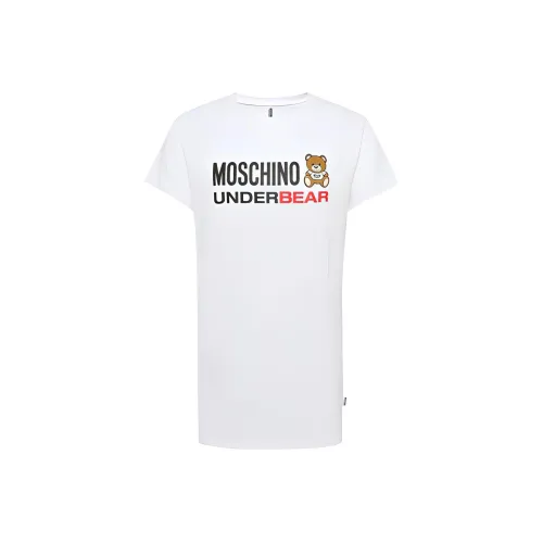 MOSCHINO Белое Женское Короткое Платье с Рукавами