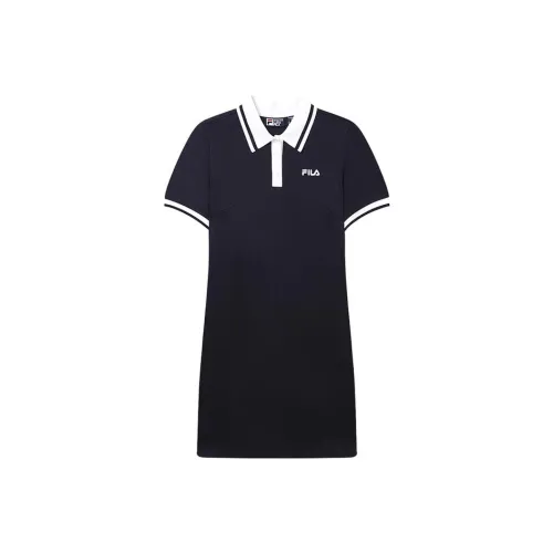 FILA ORIGINALE Легендарный синий Женские Короткие Платья с Рукавами