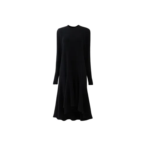 SOON FLOWER Длинное платье с длинными рукавами женское черное