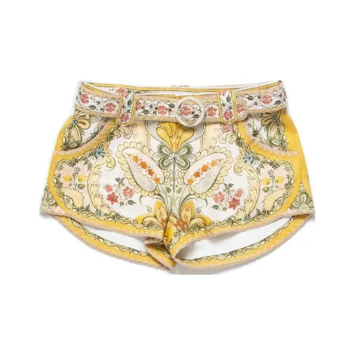 Zimmermann Желтые Женские Повседневные Шорты