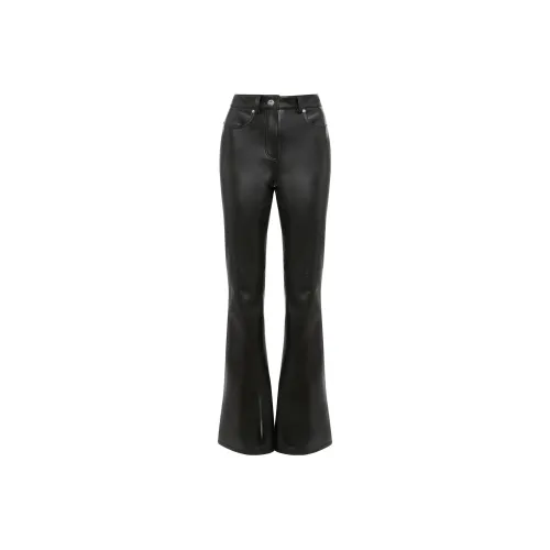 JW Anderson Черные Женские Кожаные Брюки