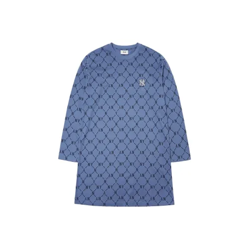 MLB Длинное платье с длинными рукавами женское синее