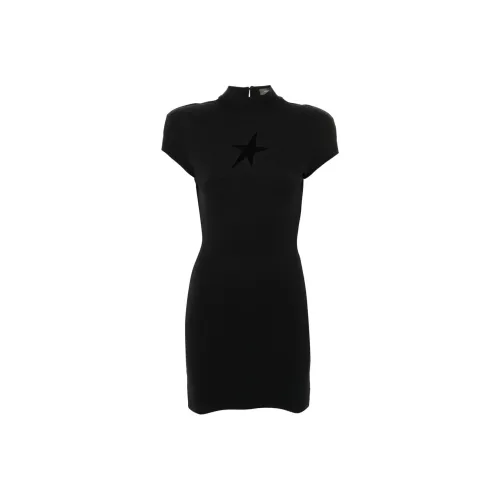 Mugler Короткий рукав Платье Женское Черное
