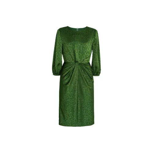 ROEYSHOUSE Длинное платье с длинными рукавами женское зеленое
